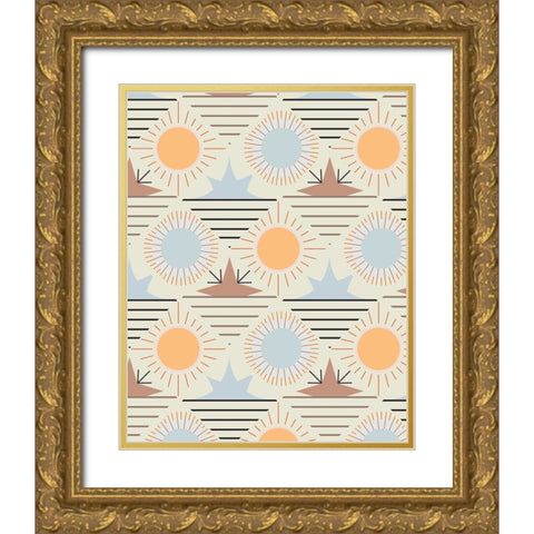 Sunrise Passage II Gold Ornate Wood Framed Art Print with Double Matting by Wang, Melissa