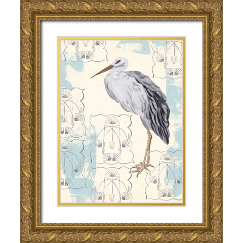 Gloom Wader II Gold Ornate Wood Framed Art Print with Double Matting by Wang, Melissa