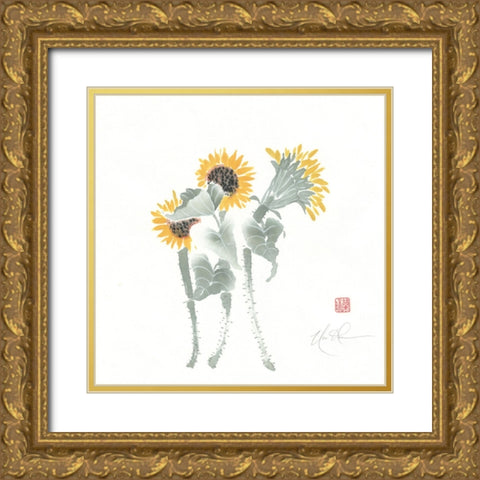Simply Seeds III Gold Ornate Wood Framed Art Print with Double Matting by Rae, Nan