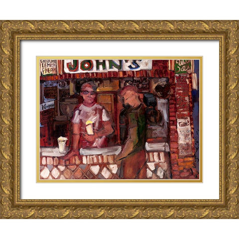 Staying Cool Gold Ornate Wood Framed Art Print with Double Matting by Ferrell, Erin McGee