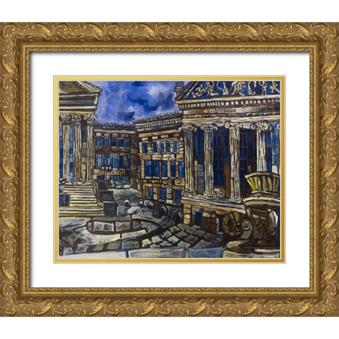 The Art Museum Gold Ornate Wood Framed Art Print with Double Matting by Ferrell, Erin McGee