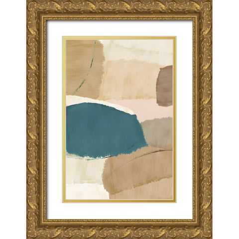 Rhythm and Flow I Gold Ornate Wood Framed Art Print with Double Matting by Kouta, Flora