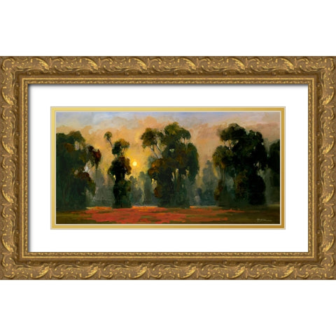 Sun Glint I Gold Ornate Wood Framed Art Print with Double Matting by Stevens, Allayn