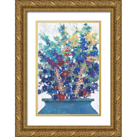 A bunch of Flowers I Gold Ornate Wood Framed Art Print with Double Matting by OToole, Tim