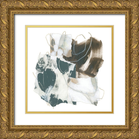 Cortar II Gold Ornate Wood Framed Art Print with Double Matting by Vess, June Erica