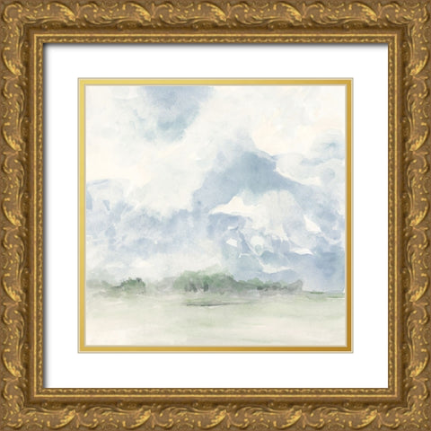 Blue Sky Horizon I Gold Ornate Wood Framed Art Print with Double Matting by Vess, June Erica