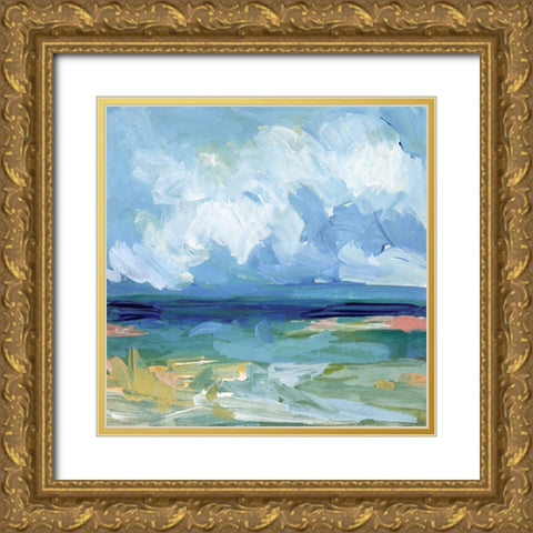 Saltwaters Edge I Gold Ornate Wood Framed Art Print with Double Matting by Barnes, Victoria