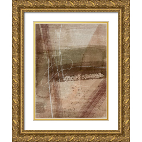 Peach on Earth I Gold Ornate Wood Framed Art Print with Double Matting by Popp, Grace