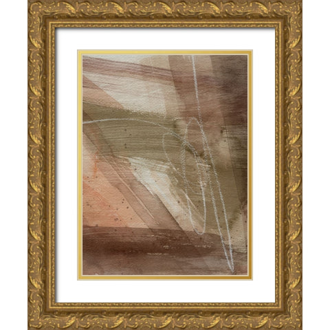 Peach on Earth II Gold Ornate Wood Framed Art Print with Double Matting by Popp, Grace