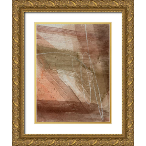 Peach on Earth II Gold Ornate Wood Framed Art Print with Double Matting by Popp, Grace