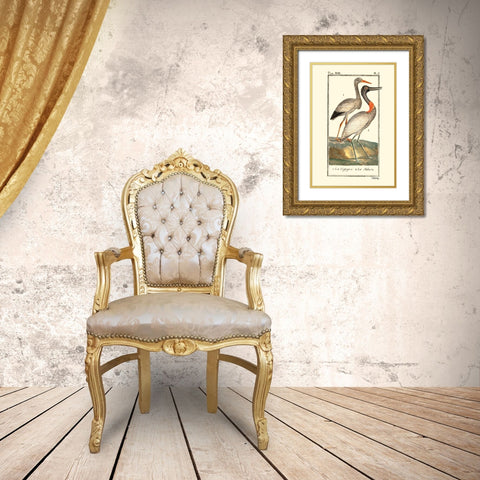 Custom Buffon Cranes And Herons I Gold Ornate Wood Framed Art Print with Double Matting by Buffon