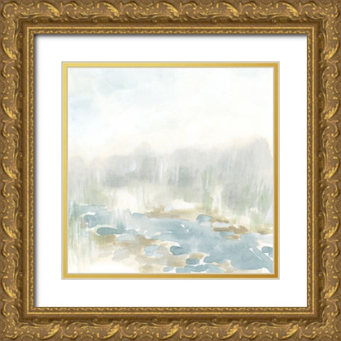 Misty Creekbed I Gold Ornate Wood Framed Art Print with Double Matting by Vess, June Erica