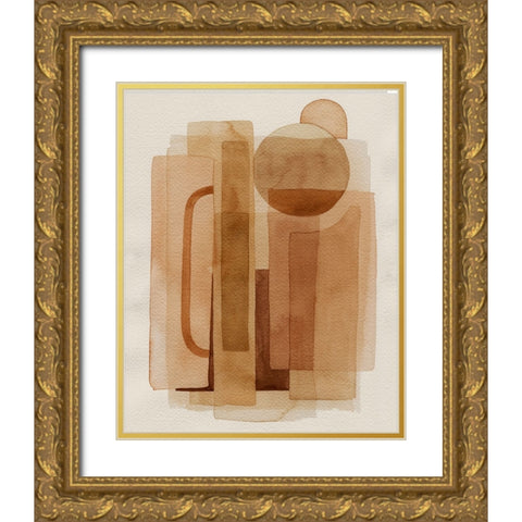 Quilt of Arches II Gold Ornate Wood Framed Art Print with Double Matting by Popp, Grace