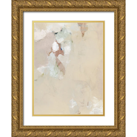 Muted Pastel I Gold Ornate Wood Framed Art Print with Double Matting by Barnes, Victoria