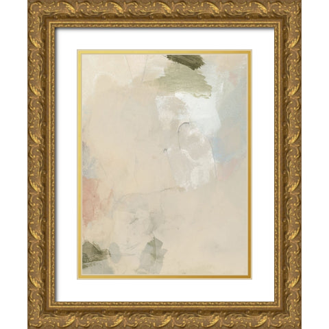 Muted Pastel III Gold Ornate Wood Framed Art Print with Double Matting by Barnes, Victoria