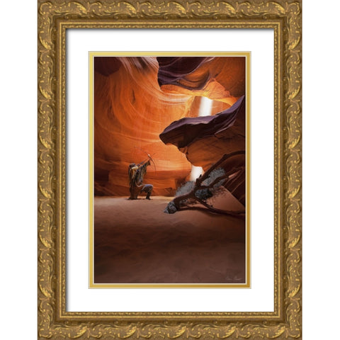 Guiding Light II Gold Ornate Wood Framed Art Print with Double Matting by Drost, David