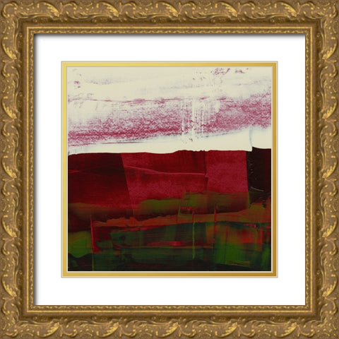 Abstract Veil I Gold Ornate Wood Framed Art Print with Double Matting by Gordon, Sharon