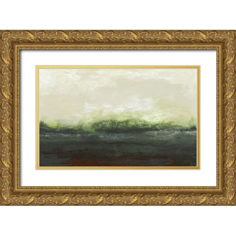 Across the Green Hills Gold Ornate Wood Framed Art Print with Double Matting by Gordon, Sharon