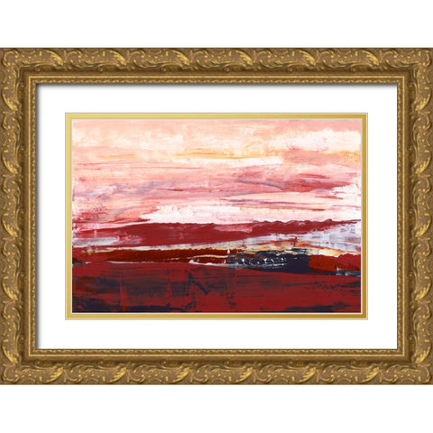 Summerset I Gold Ornate Wood Framed Art Print with Double Matting by Gordon, Sharon