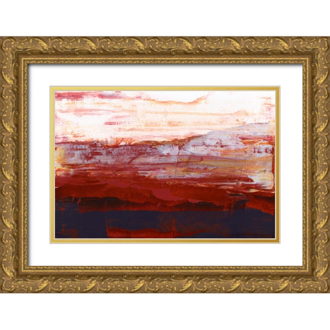 Summerset II Gold Ornate Wood Framed Art Print with Double Matting by Gordon, Sharon