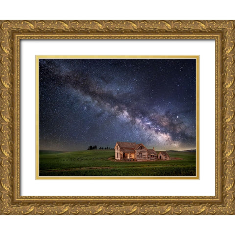 A Time Ago Gold Ornate Wood Framed Art Print with Double Matting by Drost, David