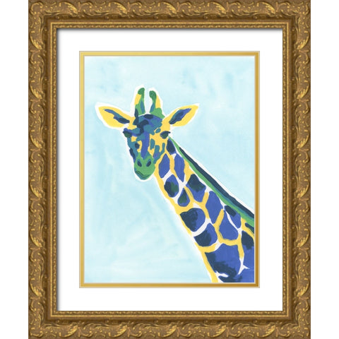 Savannah Pop IV Gold Ornate Wood Framed Art Print with Double Matting by Vess, June Erica