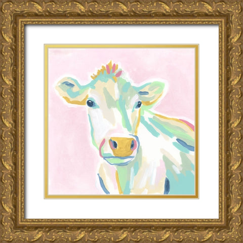 Pop Pasture II Gold Ornate Wood Framed Art Print with Double Matting by Vess, June Erica