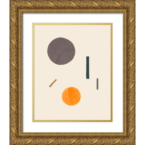 Custom Intraconnected I Gold Ornate Wood Framed Art Print with Double Matting by Wang, Melissa