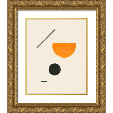 Custom Intraconnected II Gold Ornate Wood Framed Art Print with Double Matting by Wang, Melissa