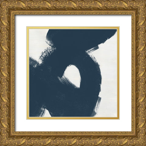 Custom Block Brushwork IV Gold Ornate Wood Framed Art Print with Double Matting by Vess, June Erica