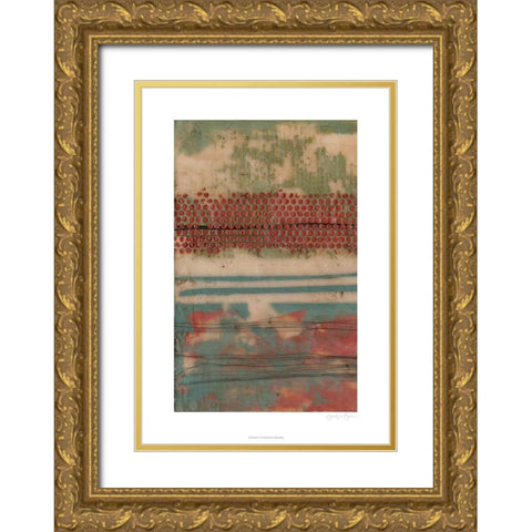 Undulate I Gold Ornate Wood Framed Art Print with Double Matting by Goldberger, Jennifer