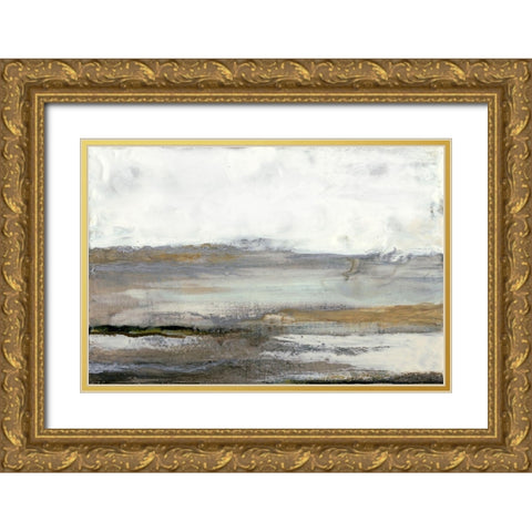 Gray Mist III Gold Ornate Wood Framed Art Print with Double Matting by Maleki, Ferdos