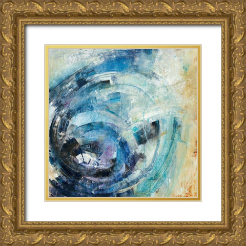 Concentric Eccentric Gold Ornate Wood Framed Art Print with Double Matting by Douglass, Farrell