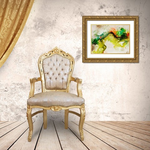 Animated Flow I Gold Ornate Wood Framed Art Print with Double Matting by Drotar, Rikki