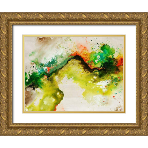 Animated Flow I Gold Ornate Wood Framed Art Print with Double Matting by Drotar, Rikki