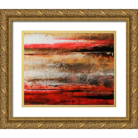 Art Zero I Gold Ornate Wood Framed Art Print with Double Matting by Douglass, Farrell