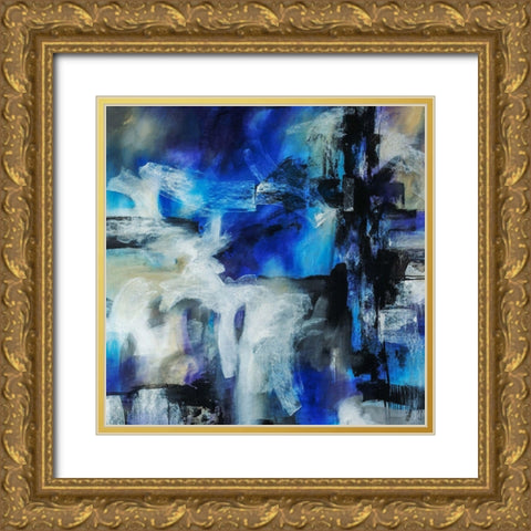 Azure Dreams Gold Ornate Wood Framed Art Print with Double Matting by Drotar, Rikki