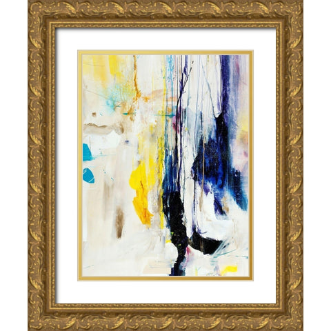 Frosted Gold Ornate Wood Framed Art Print with Double Matting by Maas, Jodi