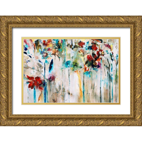 Honeybee Bait Gold Ornate Wood Framed Art Print with Double Matting by Maas, Jodi