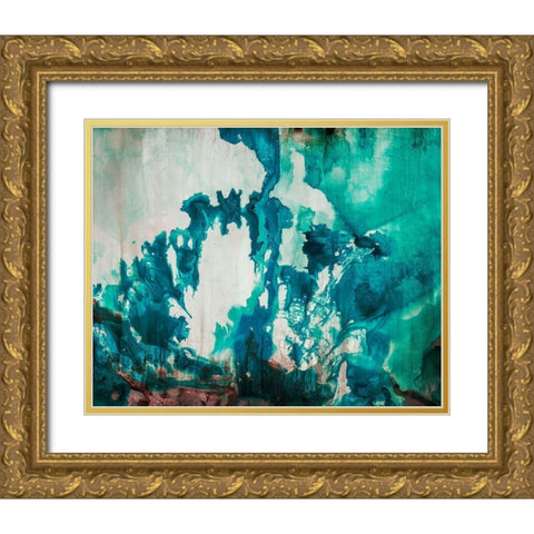 Icecap Gold Ornate Wood Framed Art Print with Double Matting by Taylor, Kari