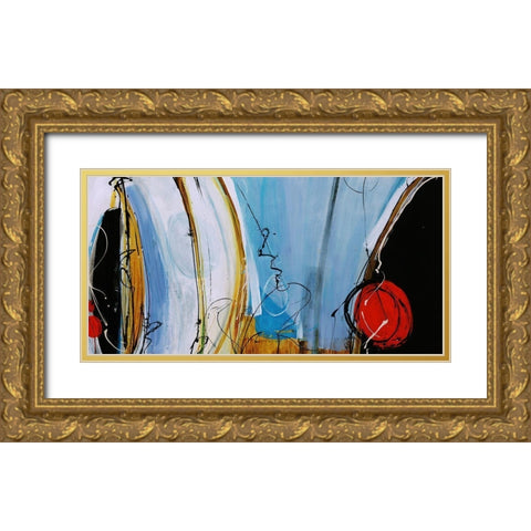 Playground Pops Gold Ornate Wood Framed Art Print with Double Matting by Douglass, Farrell