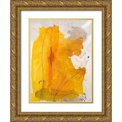 Jovial II Gold Ornate Wood Framed Art Print with Double Matting by Drotar, Rikki