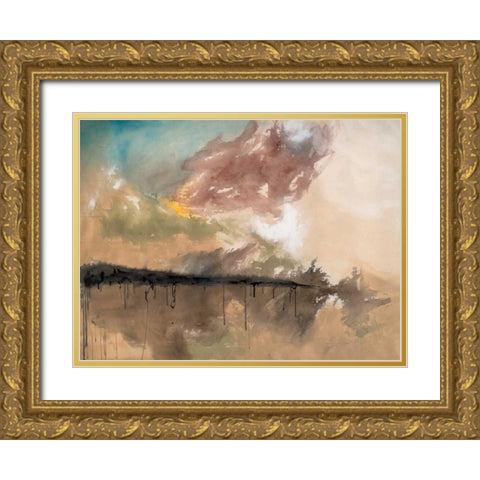 Ambient Landscape I Gold Ornate Wood Framed Art Print with Double Matting by Jasper, Sisa