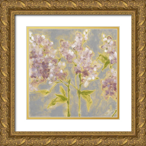 Ethereal Flowers I Gold Ornate Wood Framed Art Print with Double Matting by Goldberger, Jennifer