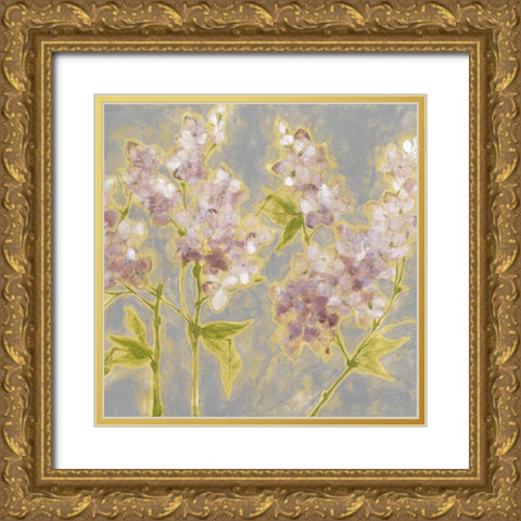 Ethereal Flowers II Gold Ornate Wood Framed Art Print with Double Matting by Goldberger, Jennifer