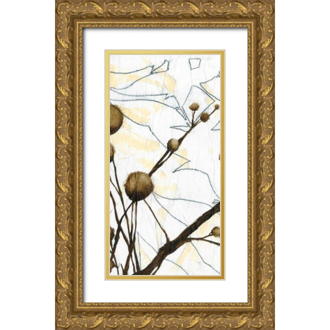 Willow Blooms I Gold Ornate Wood Framed Art Print with Double Matting by Goldberger, Jennifer