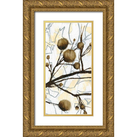 Willow Blooms II Gold Ornate Wood Framed Art Print with Double Matting by Goldberger, Jennifer