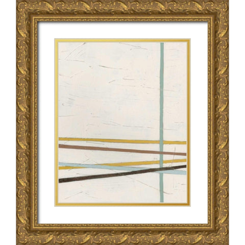 Tangle III Gold Ornate Wood Framed Art Print with Double Matting by Vess, June Erica