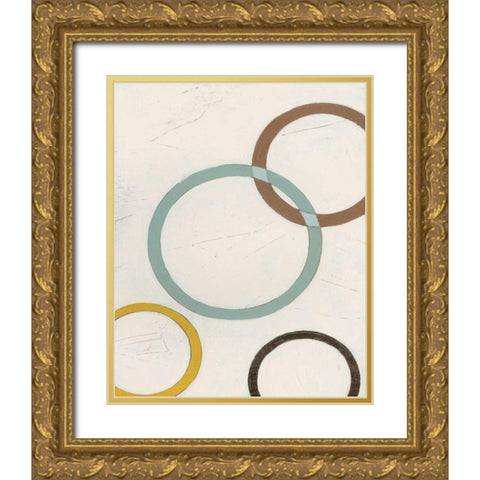 Tangle VI Gold Ornate Wood Framed Art Print with Double Matting by Vess, June Erica