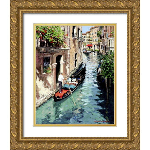Canal Interno Gold Ornate Wood Framed Art Print with Double Matting by Swanson, Michael